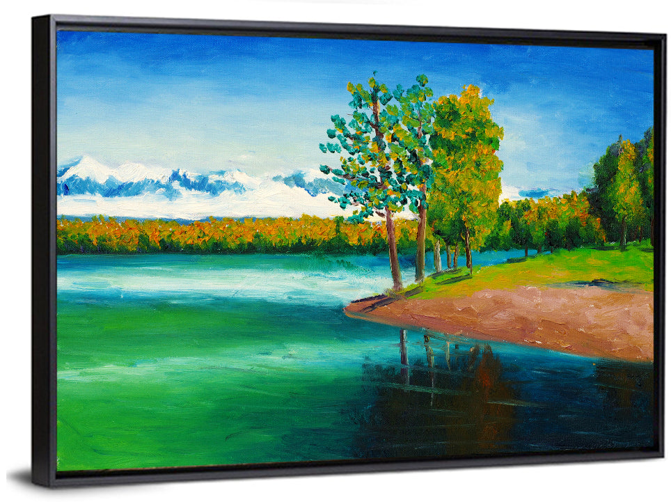 Autumn Lake Reflection Wall Art