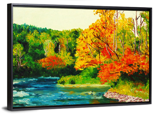 Maple River in Autumn Wall Art