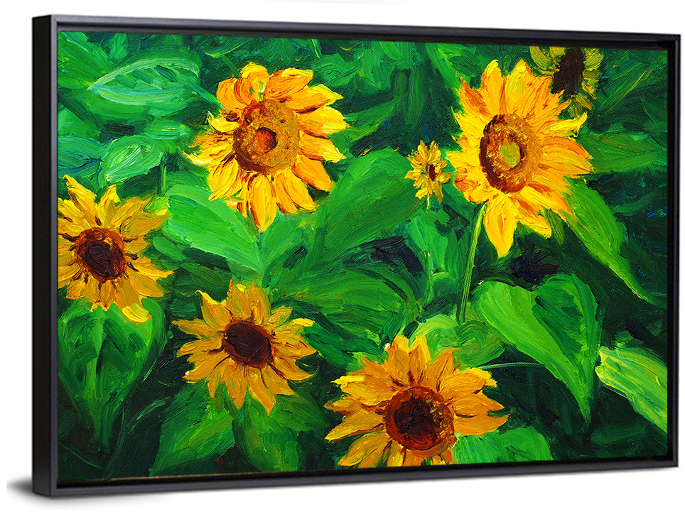 Impasto Sunflower Garden Wall Art