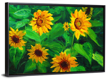 Impasto Sunflower Garden Wall Art