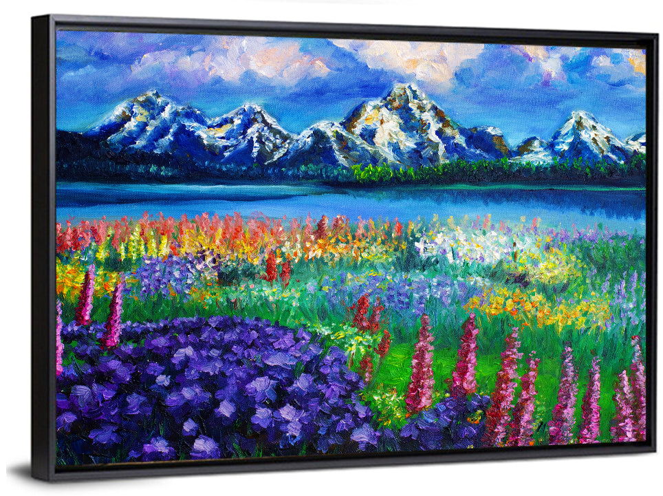 Alpine Lupine Meadow Landscape Wall Art