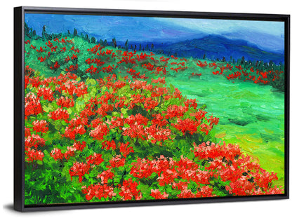 Red Wildflower Meadow Wall Art