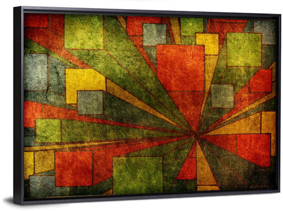 Radial City Cubes Wall Art