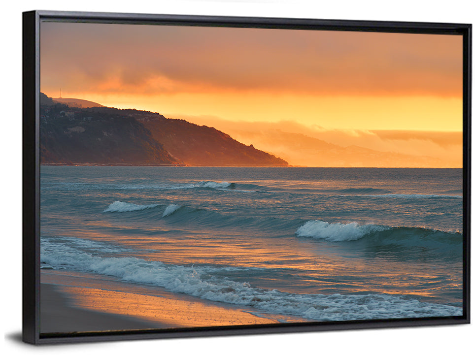 Cliffside Sunset Over Ocean Wall Art