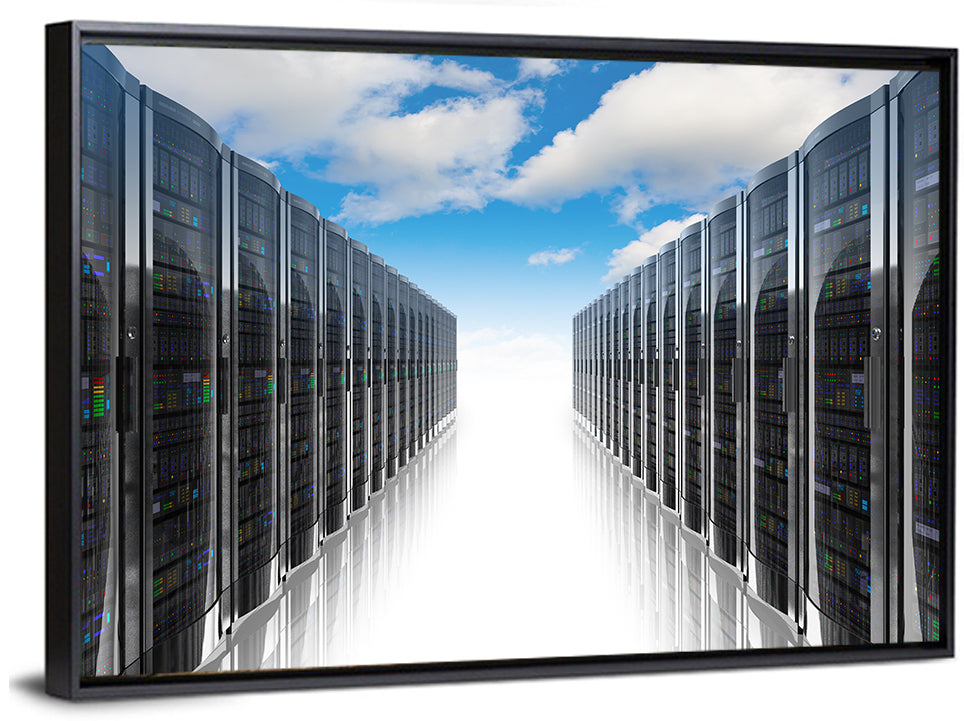 Data Center Corridor Cloudscape Wall Art