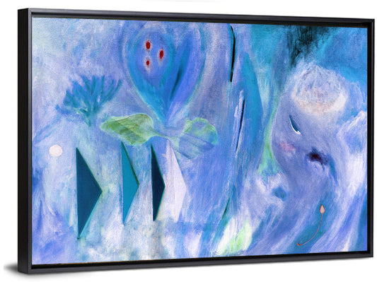 Bluish Textured Abstract Wall Art