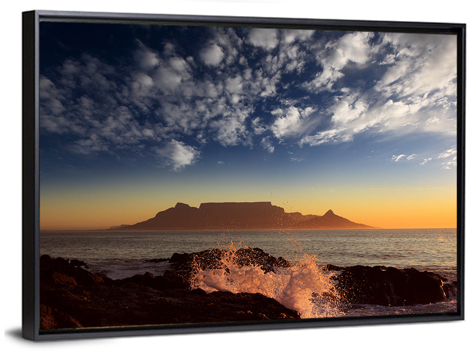Table Mountain Sunset Silhouette Wall Art