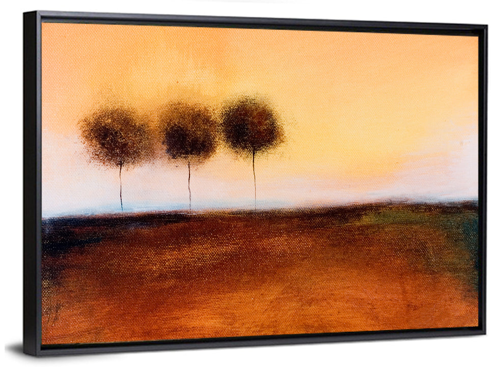 Three Trees at Dusk Wall Art
