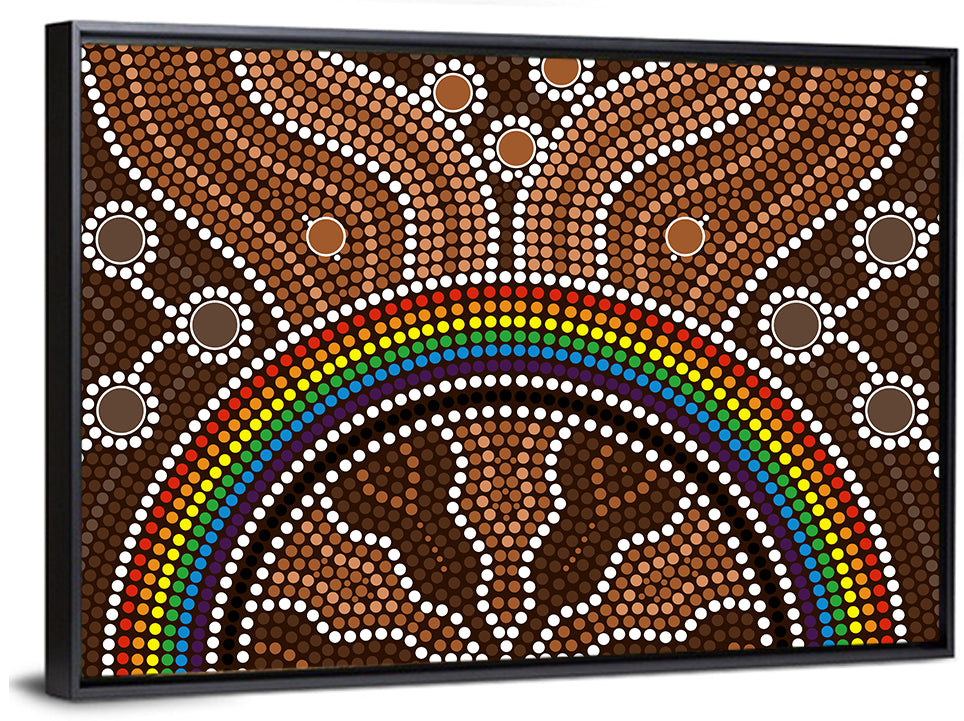 Stippled Rainbow Pattern Illustration Wall Art
