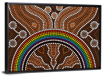 Stippled Rainbow Pattern Illustration Wall Art