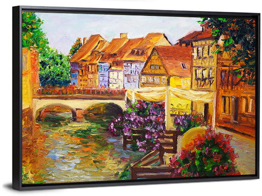Venetian Canal Oil Painting Wall Art