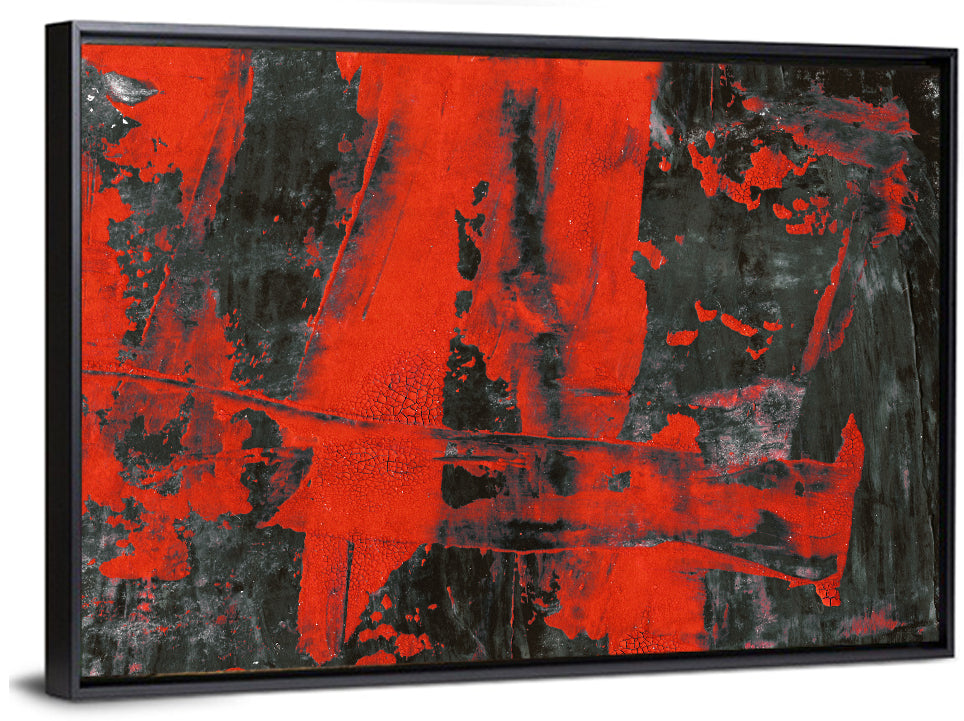 Crackle Texture Watercolor Collage Wall Art