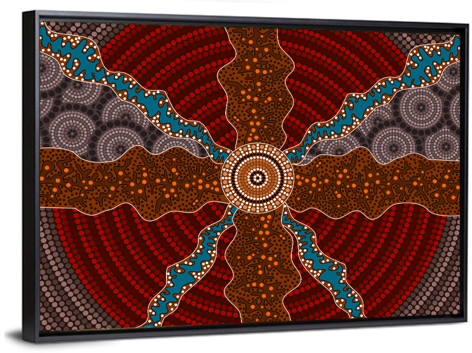 Radial Impact Dot Painting Wall Art