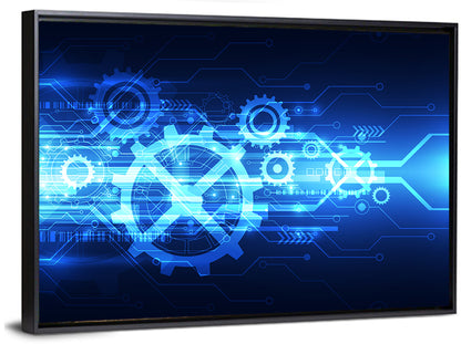 Central Gear Technology Abstract Wall Art