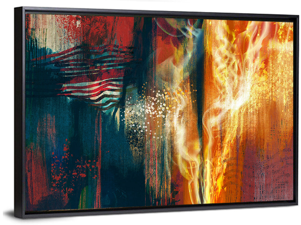 Ember and Smoke Abstract Wall Art