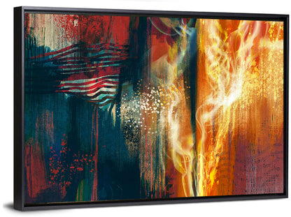 Ember and Smoke Abstract Wall Art