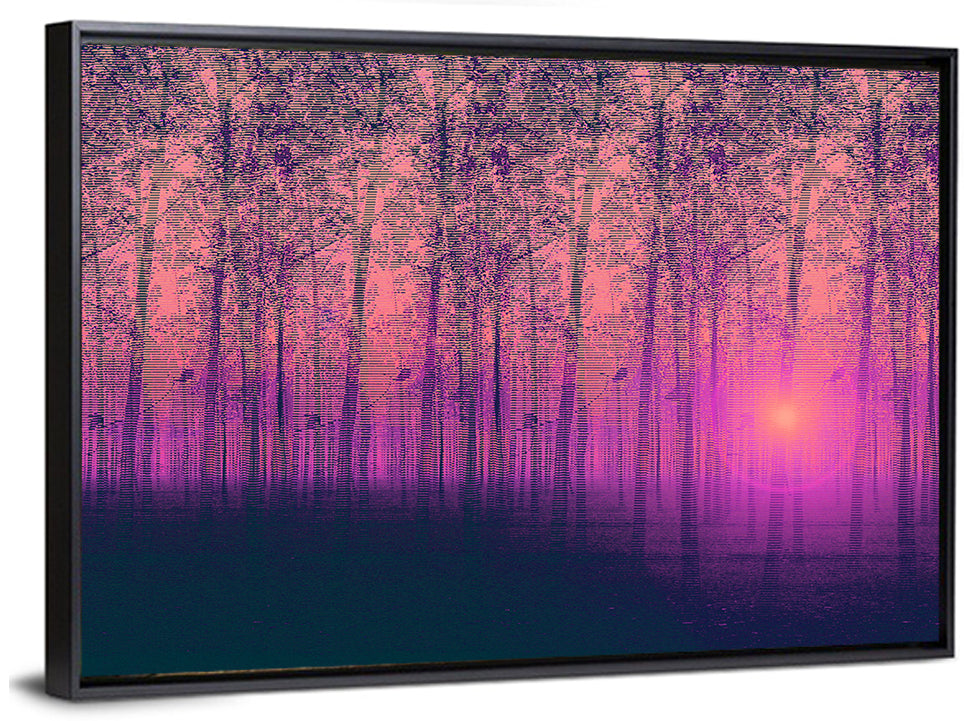Foggy Poplar Grove Wall Art