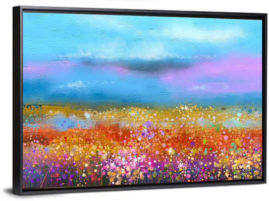 Blue Sky Meadow Wildflowers Wall Art