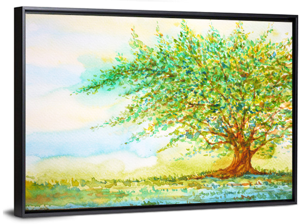 Summer Meadow Watercolor Illustration Wall Art