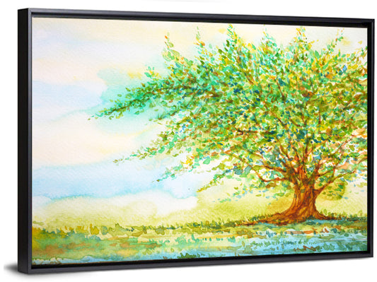 Summer Meadow Watercolor Illustration Wall Art