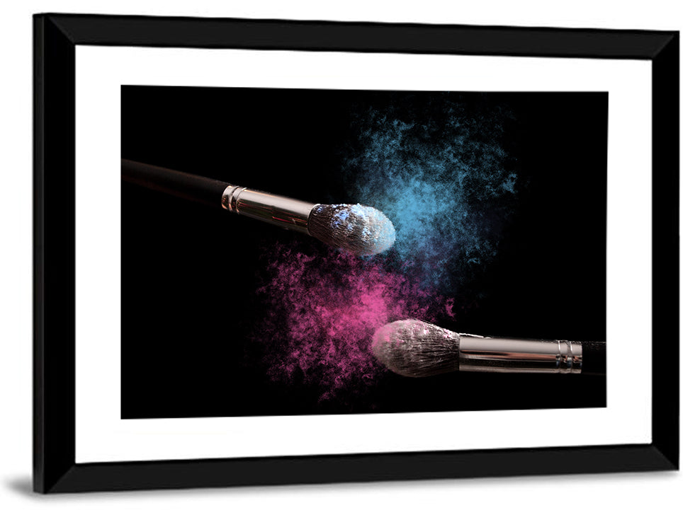 Powder Burst Makeup Brushes Wall Art