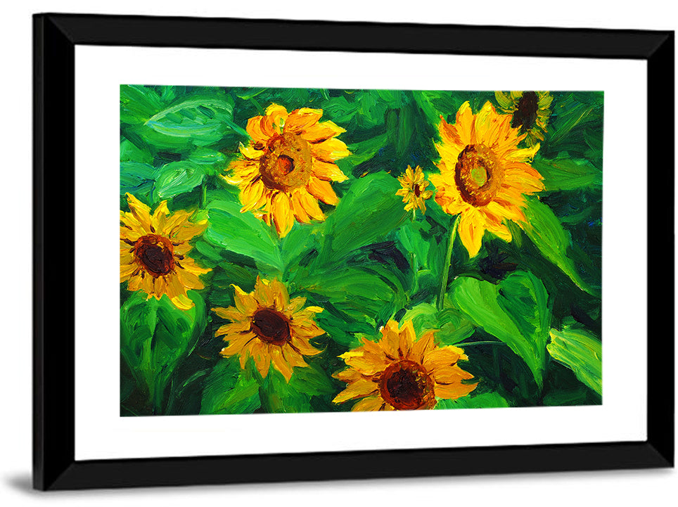 Impasto Sunflower Garden Wall Art