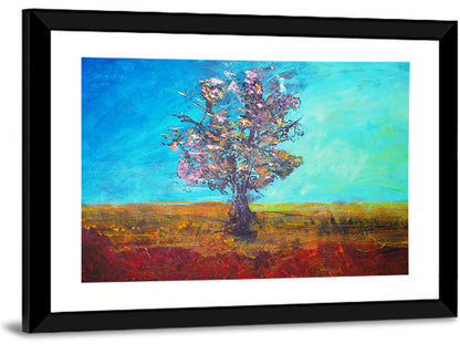 Lone Tree Illustration Wall Art