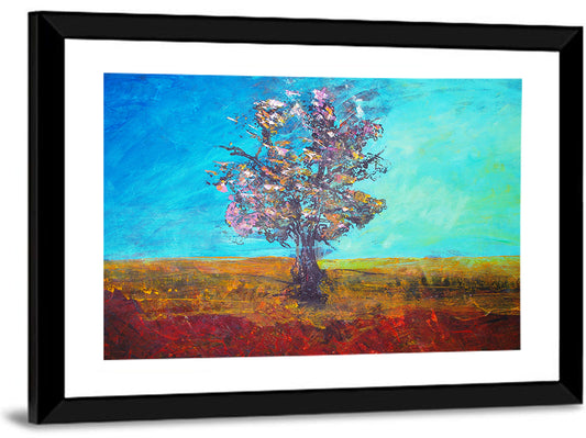Lone Tree Illustration Wall Art