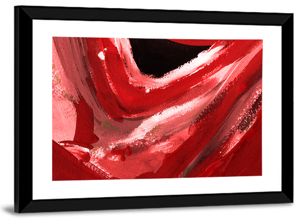 Crimson Void Abstract Wall Art