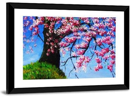 Spring Cherry Tree Illustration Wall Art