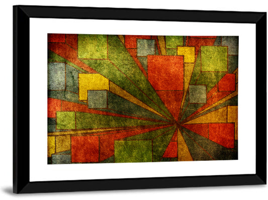 Radial City Cubes Wall Art
