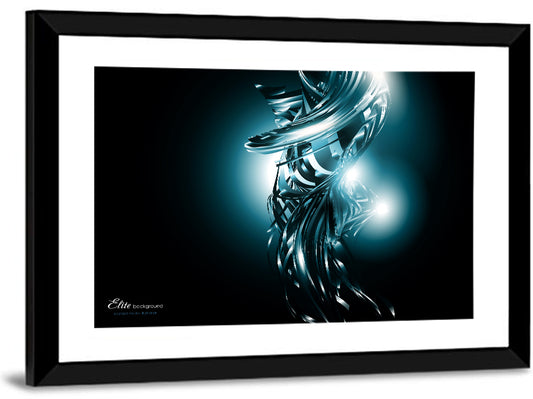 Metallic Ribbon Swirl Wall Art
