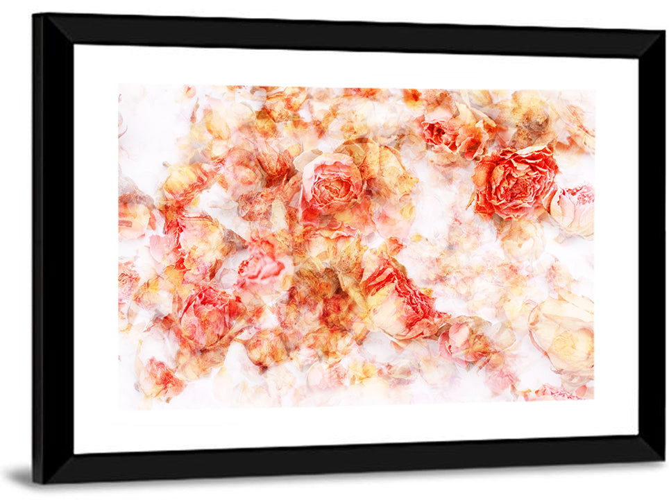 Scattered Dried Rose Petals Wall Art