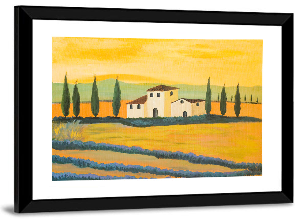 Tuscan Lavender Field Wall Art