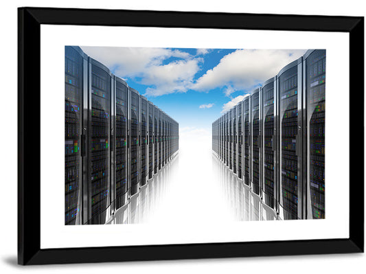 Data Center Corridor Cloudscape Wall Art