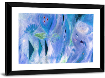 Bluish Textured Abstract Wall Art