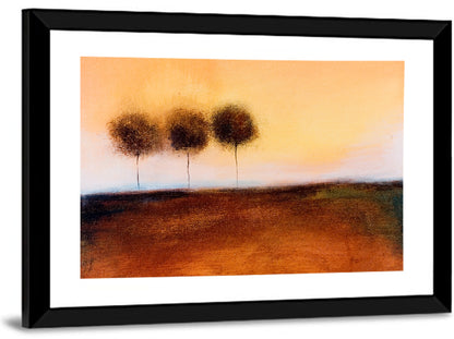 Three Trees at Dusk Wall Art