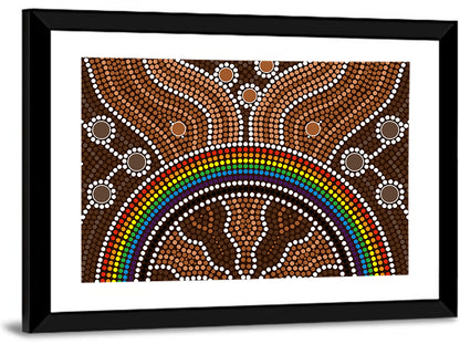 Stippled Rainbow Pattern Illustration Wall Art