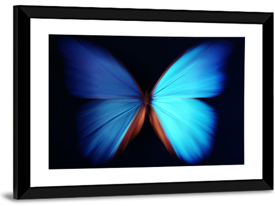 Blue Butterfly Macro Study Wall Art