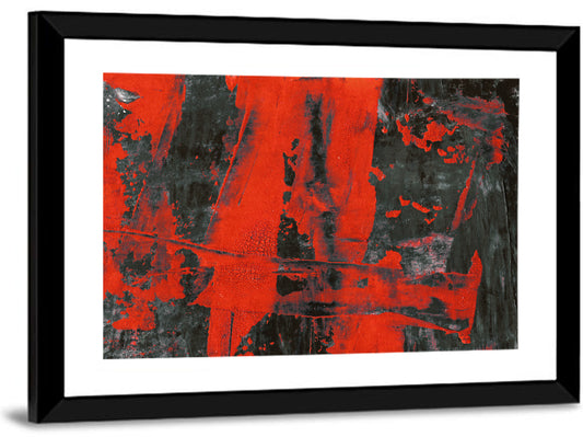 Crackle Texture Watercolor Collage Wall Art