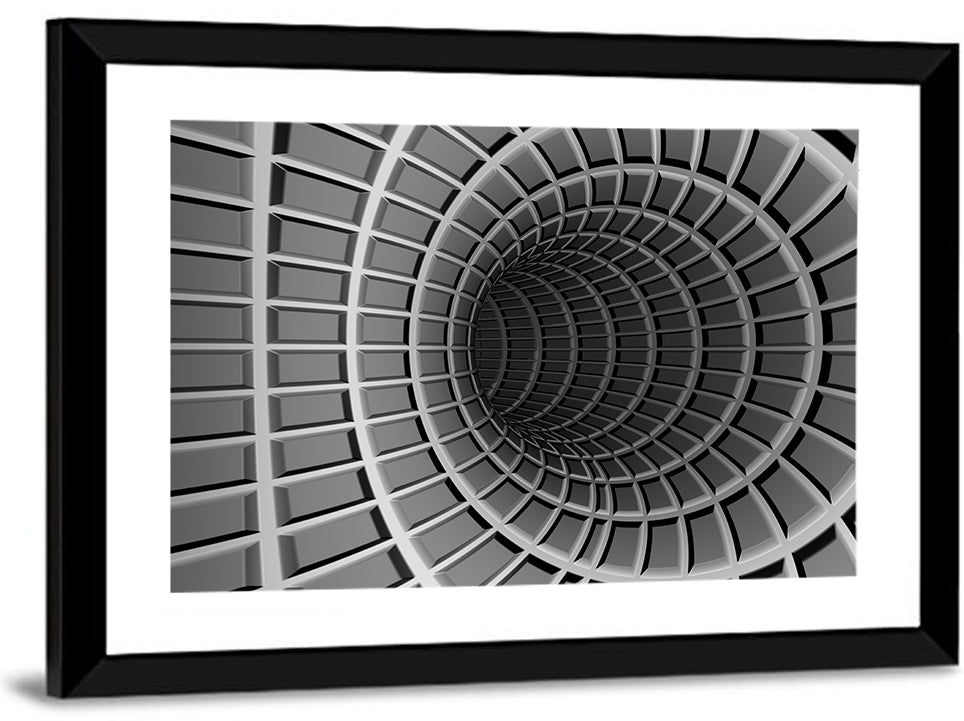 Metal Tunnel Abstraction Wall Art