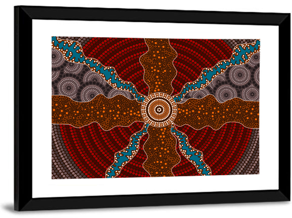 Radial Impact Dot Painting Wall Art