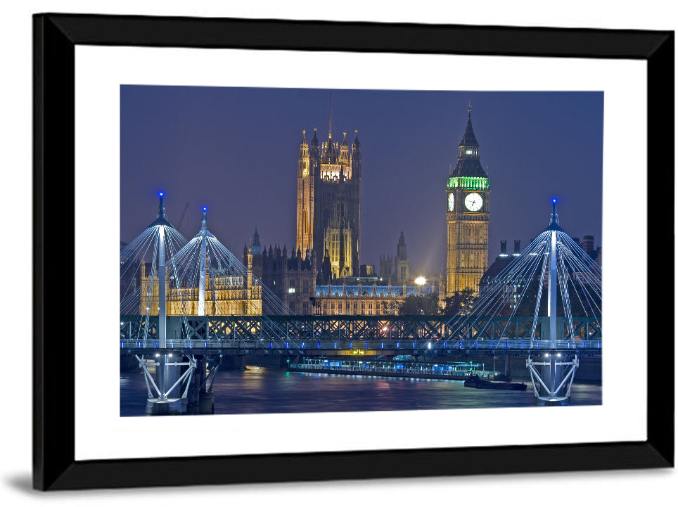 Big Ben Night Skyline Wall Art