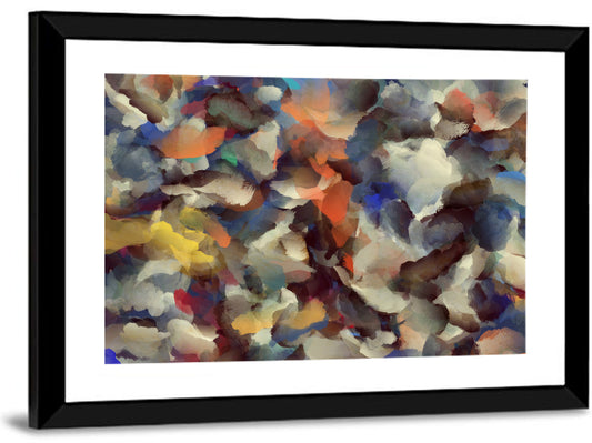 Colorful Brushstroke Composition Wall Art