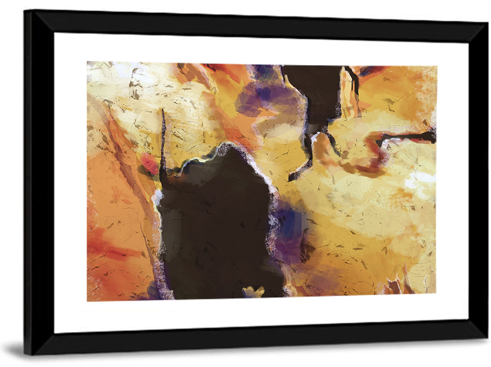 Merging Continents Textured Abstract Wall Art