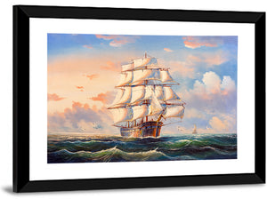 Sailing Boat Oil Painting Wall Art