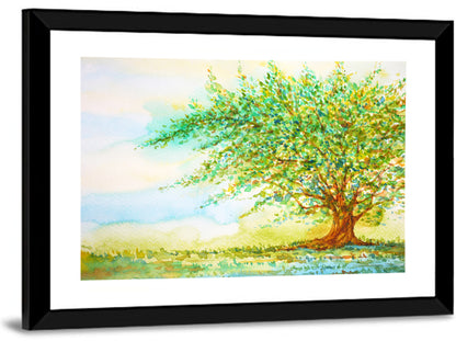 Summer Meadow Watercolor Illustration Wall Art