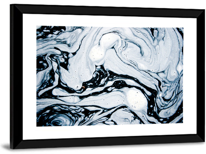 Foam Swirl Abstract Wall Art as a framed print