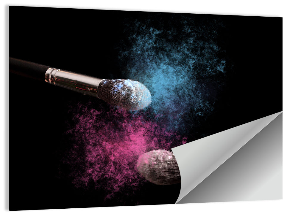 Powder Burst Makeup Brushes Wall Art