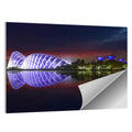 Gardens by the Bay Night Reflection Wall Art